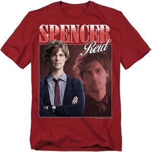 Criminal Minds Unisex Adult Spencer Reid Bootleg T-Shirt / Cardinal
